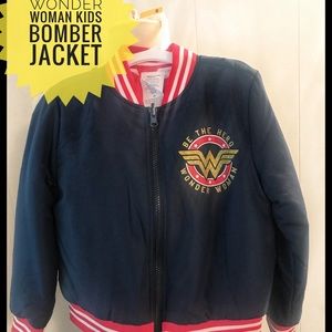 Beautiful Wonder Woman Kids Bomber Jacket